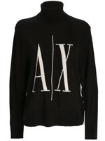 Armani Exchange pull en laine mérinos à col roulé - Noir