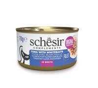 Schesir Tonijn met kleine Ansjovissen in Bouillon natvoer kat 70 gram