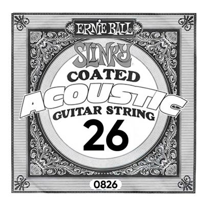 Ernie Ball 0826 Coated Phosphor Bronze .026 Losse Snaar - Per Stuk - Aanbieding, op = op Ernie Ball 0826 Coated Phosphor Bronze .026 Losse Snaar - Per Stuk - Aanbieding, op = op