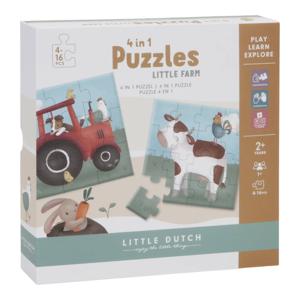 Little Dutch Little Farm 4-in-1 puzzel