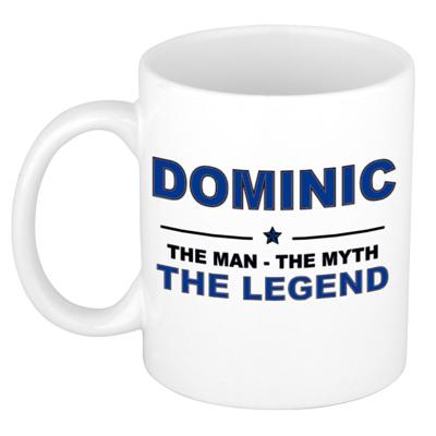 Dominic cadeau mok - man myth legend - naam koffiemok - 300 ml - collega - vaderdag