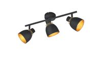 Trio Zwarte plafondlampPunch 3-lichts - R80813032