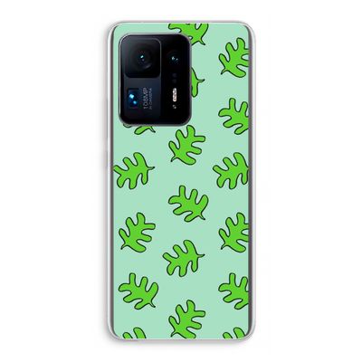 Groene blaadjes: Xiaomi Mi Mix 4 Transparant Hoesje