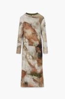 Jurk met schoorsteenkraag - BROWN - M