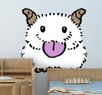 Sticker Kinderen Tekening Harig Dier Sticker Kinderen Tekening Harig Dier