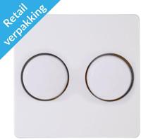 Enzo Kopp paris arctic wit afdekplaat + knop duo dimmer - 4625035