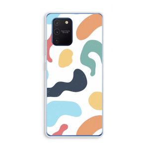 Memphis Shapes Blue: Samsung Galaxy Note 10 Lite Transparant Hoesje