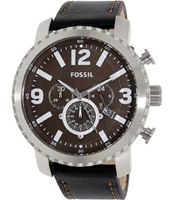 Horlogeband Fossil BQ2053 Leder Zwart 24mm - thumbnail