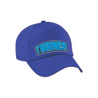 Cadeau pet/cap voor volwassenen - trainer - blauw - geweldige coach - sport - thumbnail