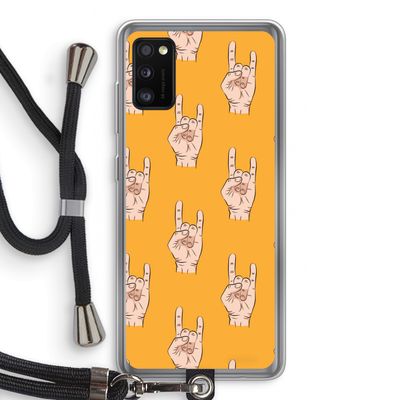Rock: Samsung Galaxy A41 Transparant Hoesje met koord