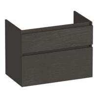 Brauer Delight - Onderkast - 80 cm - met 2 Softclose Lades Greeploos en 1 Sifon Uitsparing - Timber Anthracite
