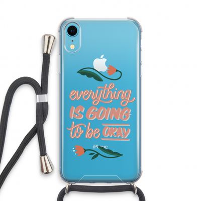 Optimistic flower girl: iPhone XR Transparant Hoesje met koord