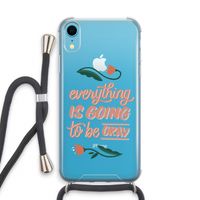Optimistic flower girl: iPhone XR Transparant Hoesje met koord Optimistic flower girl: iPhone XR Transparant Hoesje met koord
