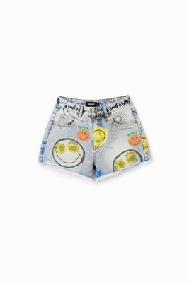 Jeansshorts met Smiley® - BLUE - 40