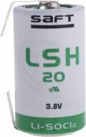 Saft LSH 20 lithium D batterij met U-tags (3,6V)