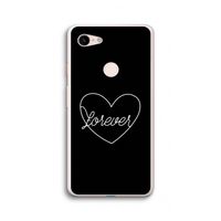 Forever heart black: Google Pixel 3 XL Transparant Hoesje