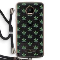 Weed: Motorola Moto Z Force Transparant Hoesje met koord Weed: Motorola Moto Z Force Transparant Hoesje met koord