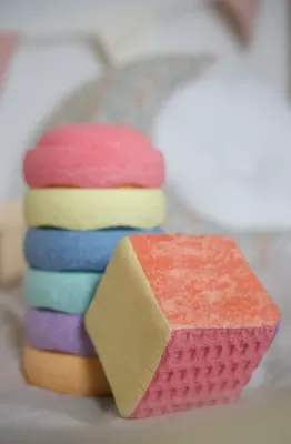 Pit & Play Regenboog Dobbelsteen Pastel