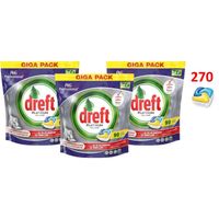 Dreft Platinum - All in One Lemon voordeeldeal 270 vaatwastabletten / jaardoos / megadeal / voordeeldoos - thumbnail