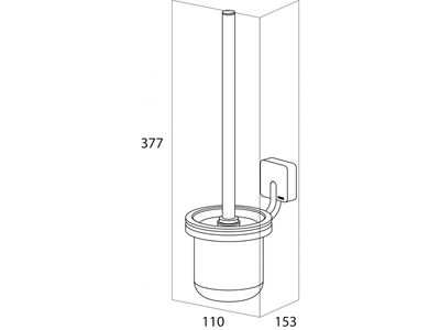Tiger Impuls Toiletborstel Met Houder 11x15,3x37,7 cm RVS Geborsteld Tiger Impuls Toiletborstel Met Houder 11x15,3x37,7 cm RVS Geborsteld