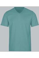 TRIGEMA Regular Fit T-Shirt Henley kraag groen, Effen - thumbnail