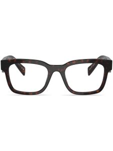 Prada Eyewear tortoiseshell-effect square-frame glasses - Rouge