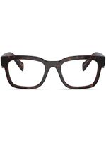 Prada Eyewear tortoiseshell-effect square-frame glasses - Rouge