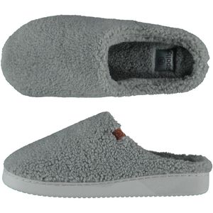 Heren instap slippers/pantoffels teddy wol grijs maat 43-44 43/44  -