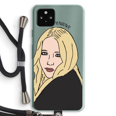 Mary Kate: Pixel 5a 5G Transparant Hoesje met koord
