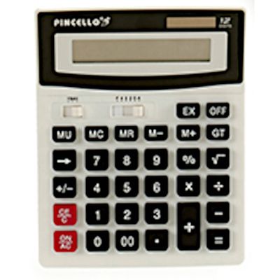 Pincello Rekenmachine Solar 19 X 15 Cm Wit