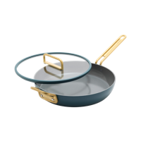 GreenPan™ Stanley Tucci™ Ceramic Nonstick 30cm Frypan with Lid, Venetian Teal
