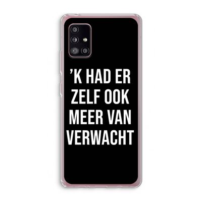Meer verwacht - Zwart: Samsung Galaxy A51 5G Transparant Hoesje