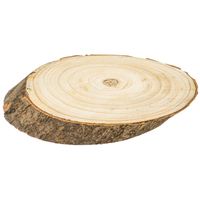 Decoratie boomschijf - hout - 22 x 12 x 2 cm - ovaal