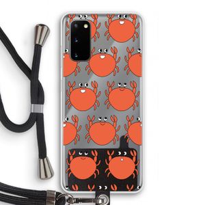 Krab: Samsung Galaxy S20 Transparant Hoesje met koord