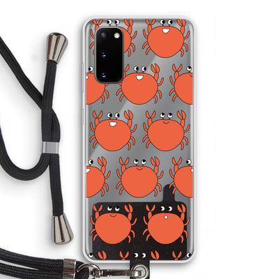 Krab: Samsung Galaxy S20 Transparant Hoesje met koord