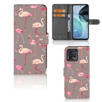 Motorola Moto G72 | Telefoonhoesje | Met pasjeshouder | Flamingo