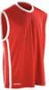 SALE! SPIRO RT278 Men´s Basketball Quick Dry Top - Red/White - Maat L