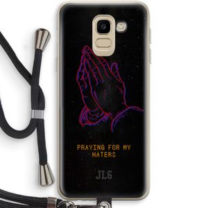 Praying For My Haters: Samsung Galaxy J6 (2018) Transparant Hoesje met koord