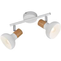 LED Plafondspot - Trion Livori - E14 Fitting - 2-lichts - Rechthoek - Mat Wit - Metaal