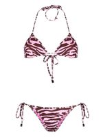 The Attico bikini à motif zébré - Marron - thumbnail