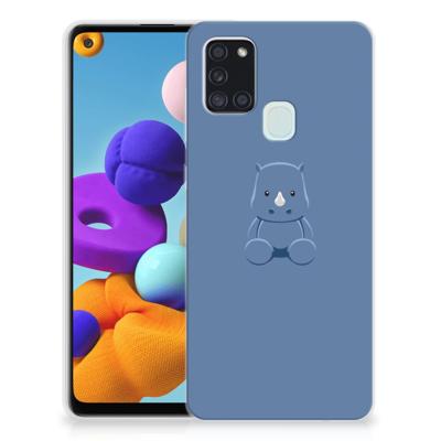 Samsung Galaxy A21s Telefoonhoesje met Naam Baby Rhino Samsung Galaxy A21s Telefoonhoesje met Naam Baby Rhino