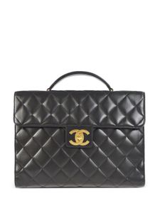 CHANEL Pre-Owned mallette à matelassage losange (1995) - Noir