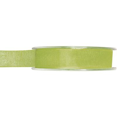 Organza sierlint - groen - 15 mm x 20 meter - Hobby decoratie lint - Cadeaulint
