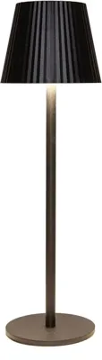 Anna&apos;s Collection draadloze tafellamp ribbel 36,5 x 11cm, mat zwart