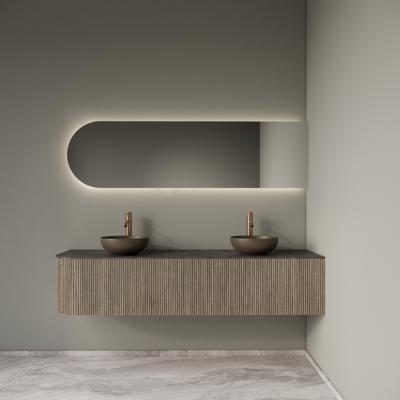 Badkamermeubelset Gliss Design Alluro 180 cm Rechts Corn Silk
