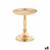 Kandelaar Gouden Aluminium 10 x 12 x 10 cm (8 Stuks)