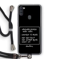 Mijn Motto's: Samsung Galaxy A11 Transparant Hoesje met koord