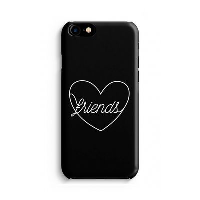 Friends heart black: Volledig geprint iPhone SE 2020 Hoesje