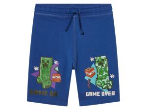Korte jongens broek Minecraft (Blauw, 158/164)