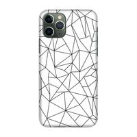 Geometrische lijnen zwart: Volledig geprint iPhone 11 Pro Hoesje
